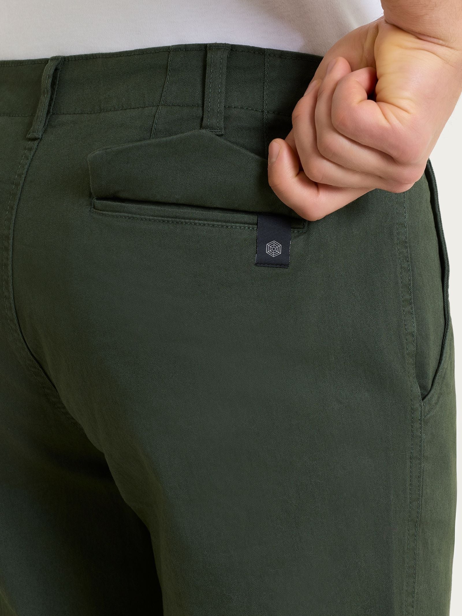 Ragno Pantaloni Chino twill cotone verde