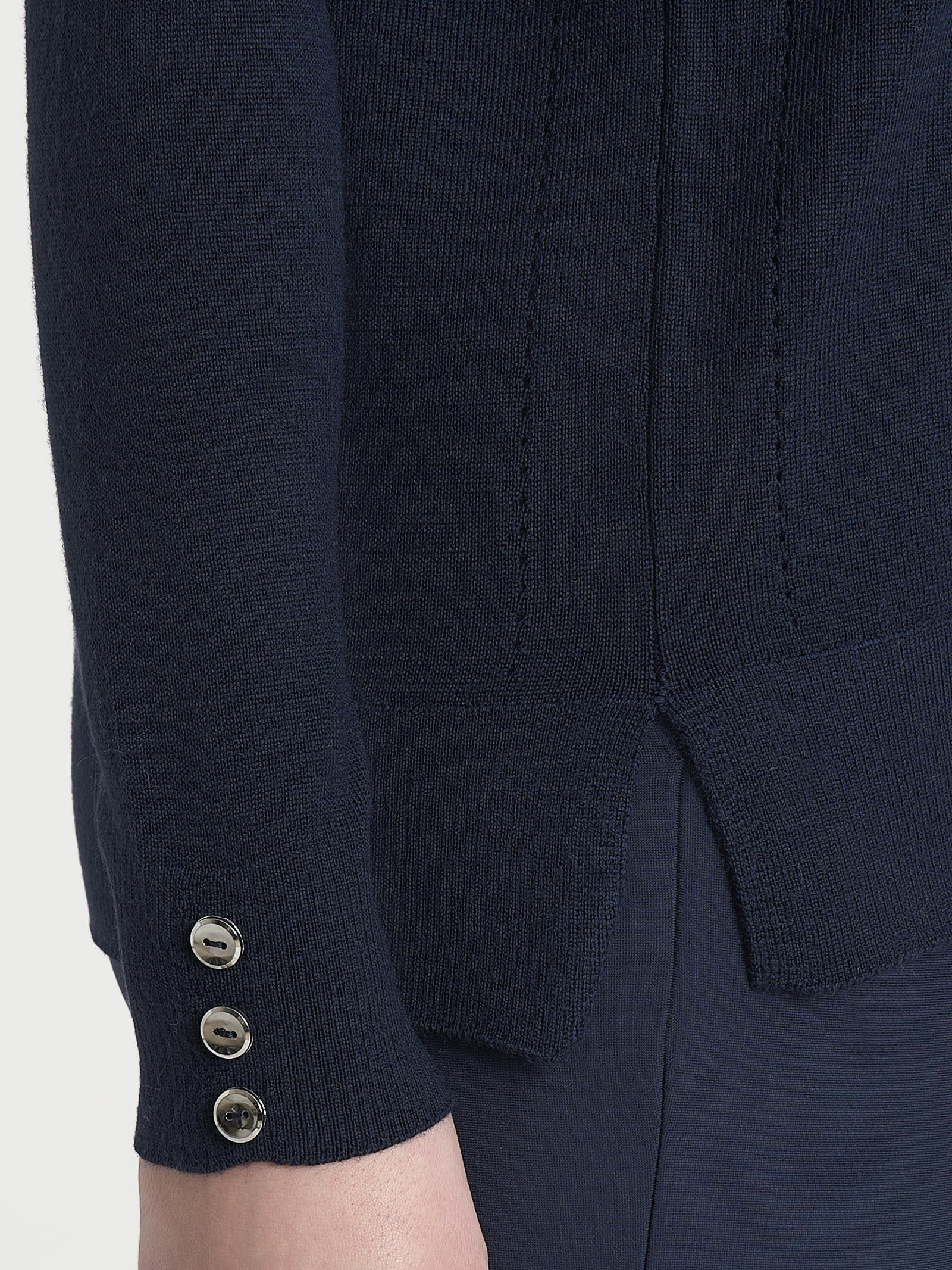 Ragno Merino Soft Maglia Girocollo Donna Blu Bleu Lana