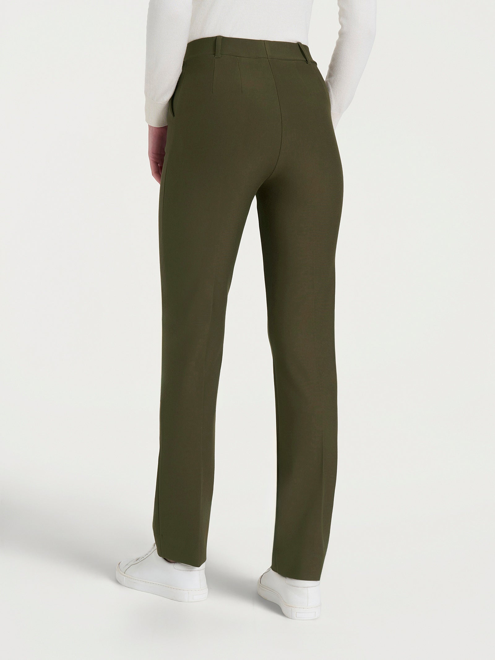 Ragno Compact pantalone dritto con tasche verde dark olive