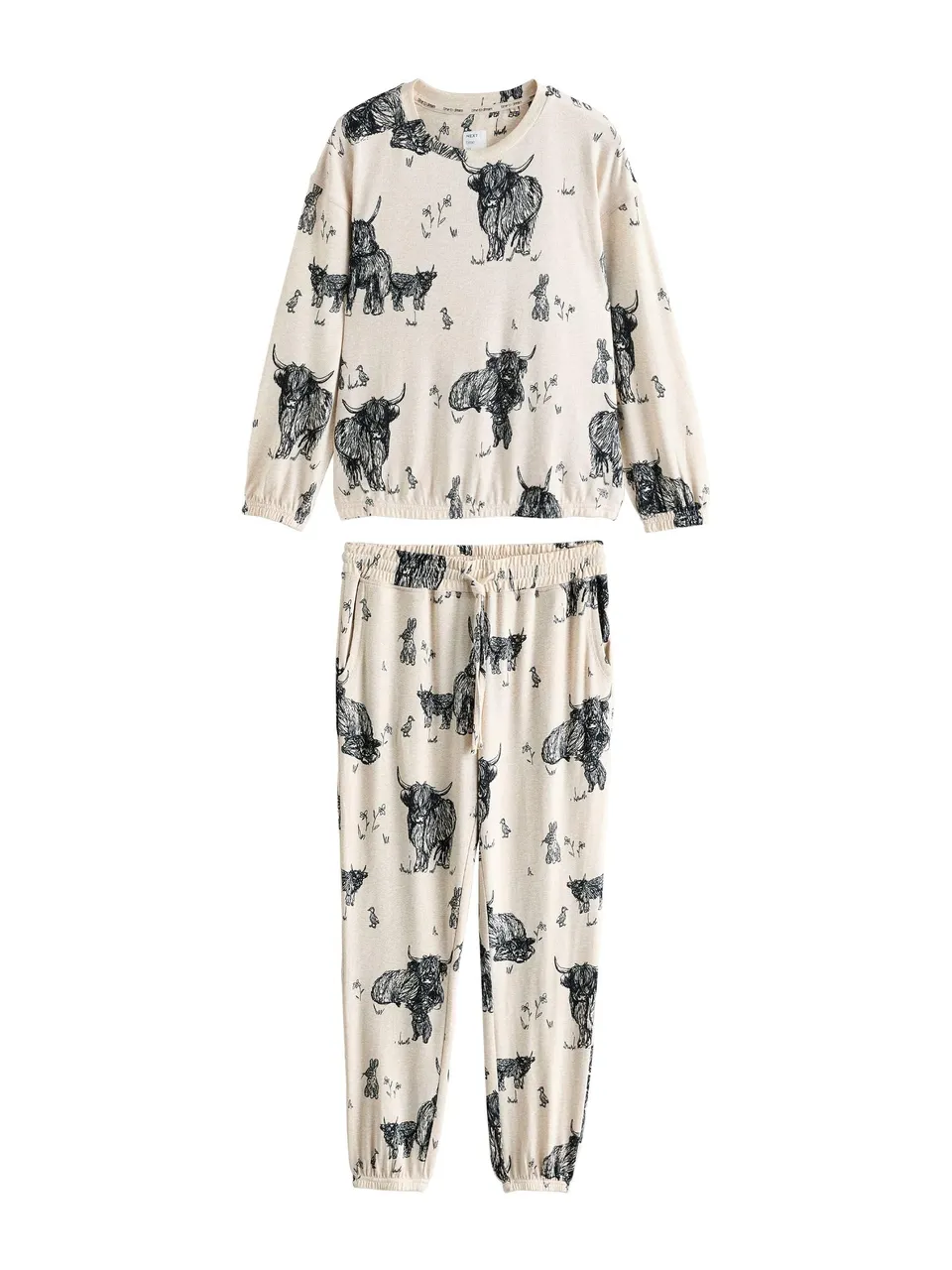 Geo Next Pigiama Donna Comodo Maniche Lunghe Cotone Taglia M