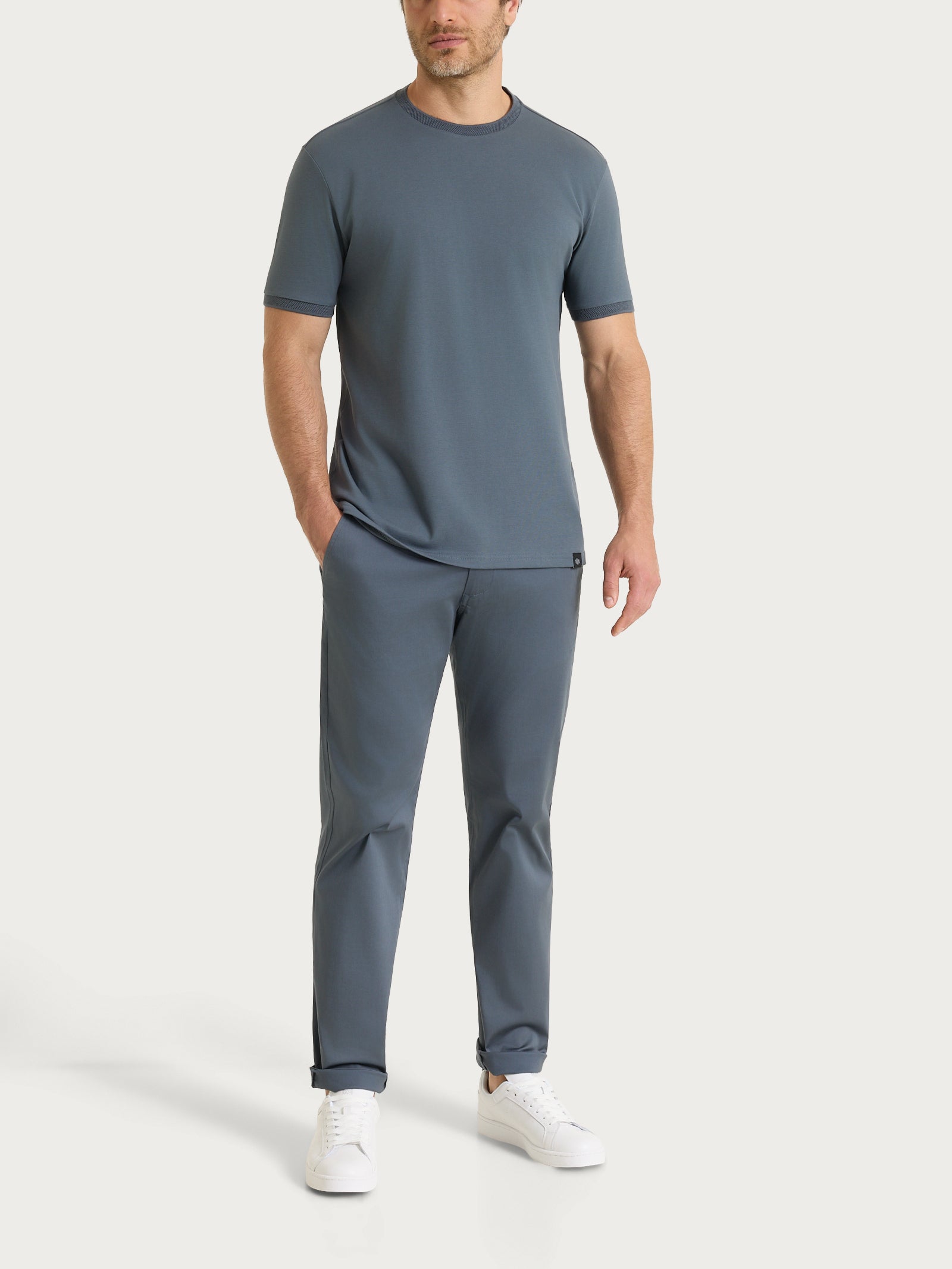 Ragno T-shirt Girocollo Turbulence Puro Cotone Piquet Uomo