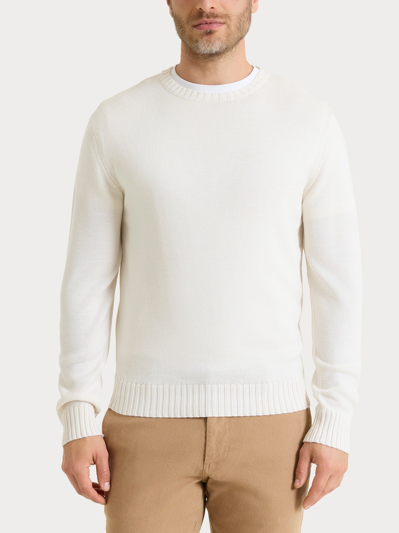 Ragno Merino Soft pull girocollo lana Avorio