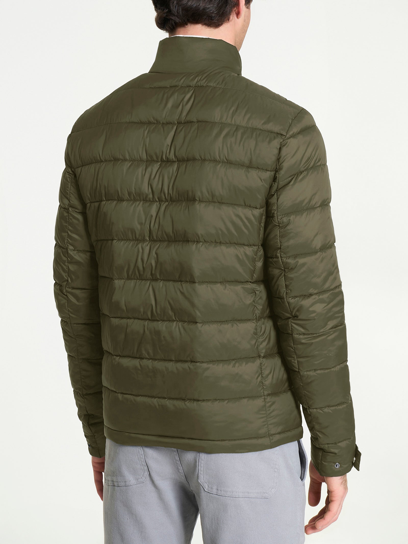 Ragno Vegan Down piumino corto dark olive collo coreana