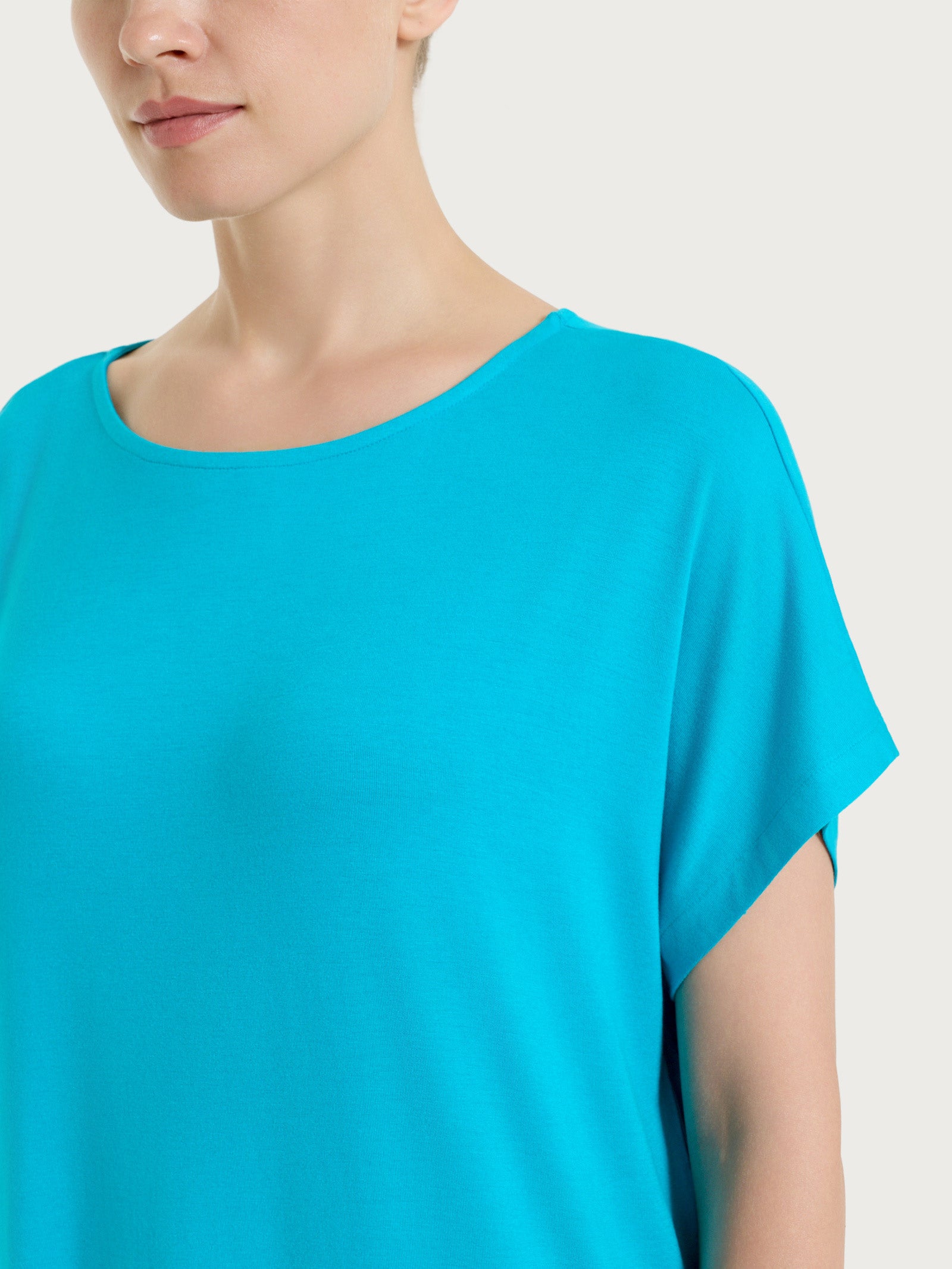 Ragno Viscosa Summer Maxi T-Shirt Caribbean Sea viscosa