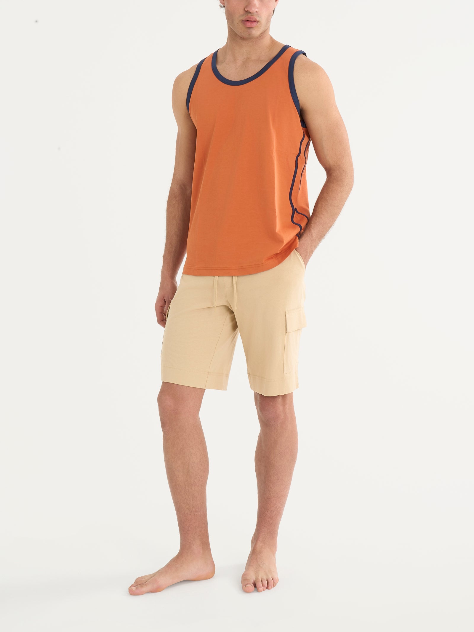 Ragno Jersey Cotone canotta spalla larga mango