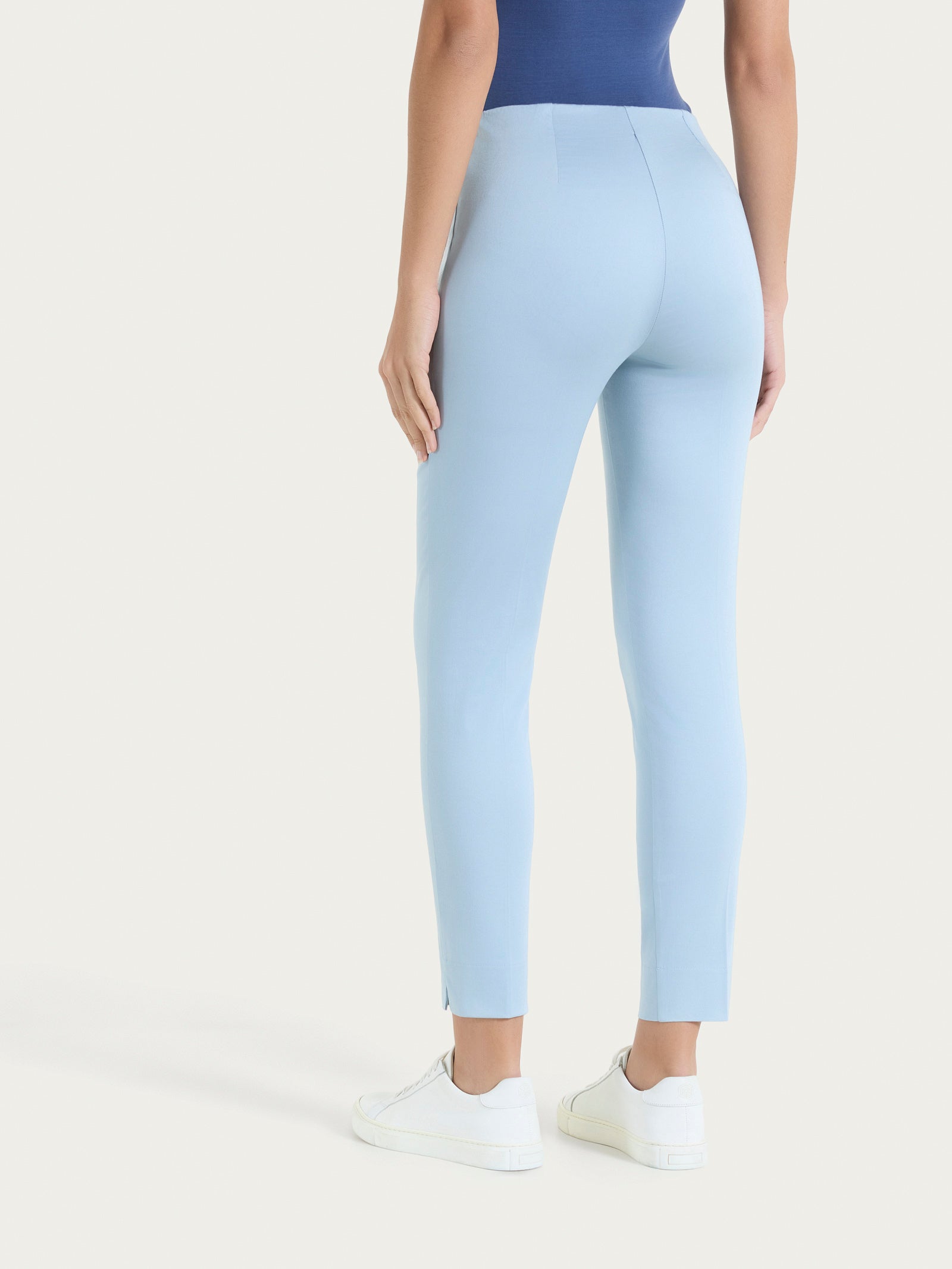 Ragno Satin Power Pantaloni Capri Dusty Blue skinny