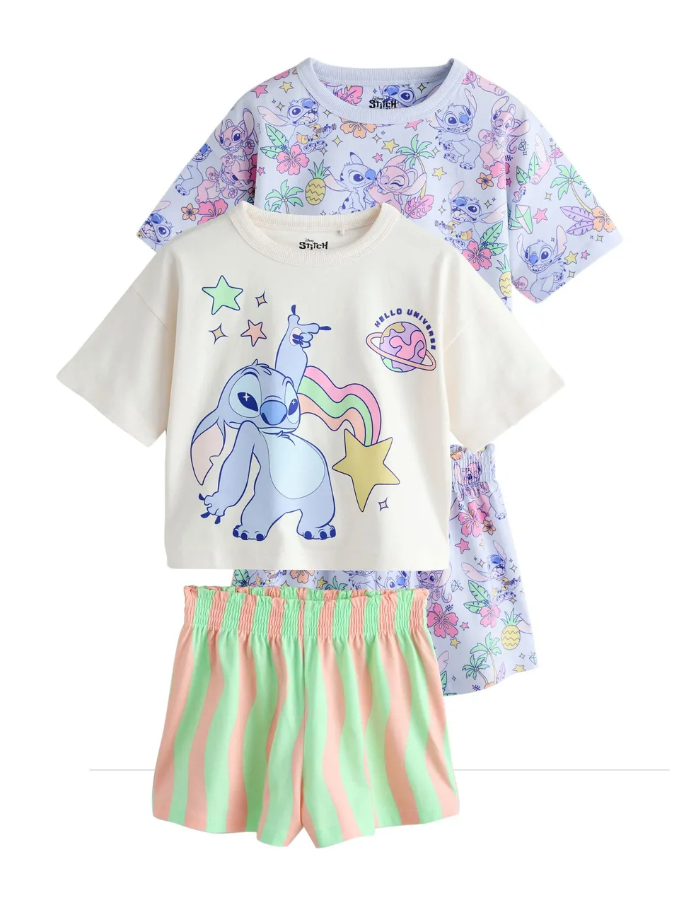 NEXT Ragazza Lilo e Stitch pigiami corti 2 pezzi 116 personaggi