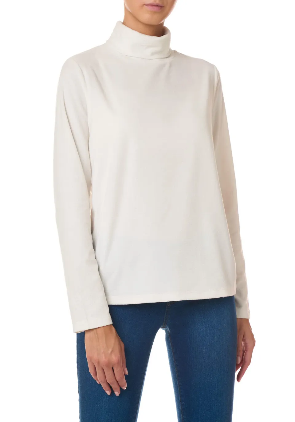 Goldenpoint Basic maglia dolcevita pile manica lunga calda