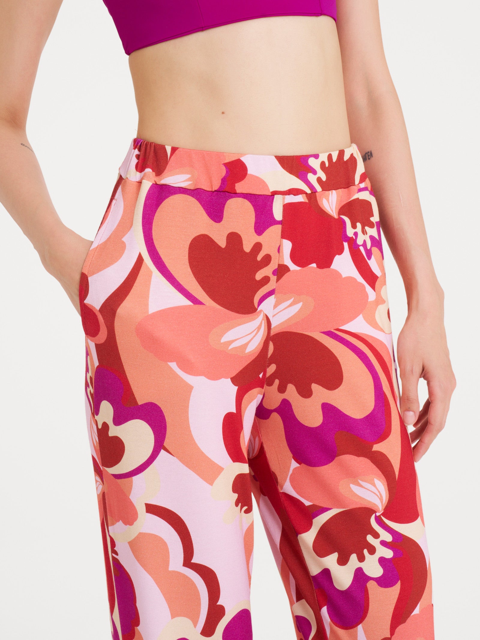 Ragno Viscosa Summer Pantalone Ampio Fant. Brandy Snifter