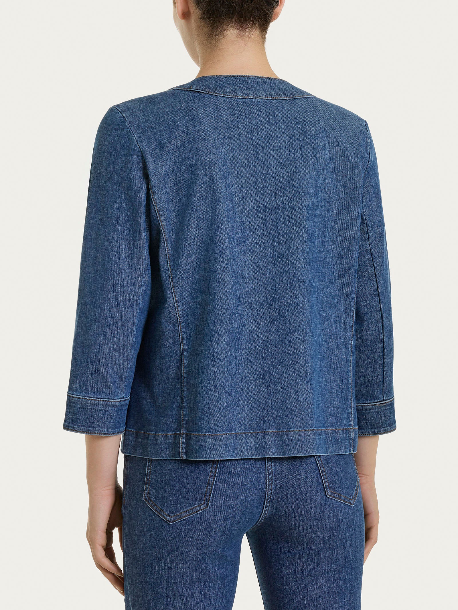 Ragno Light Denim Giacca Bottoni Jeans Cotone
