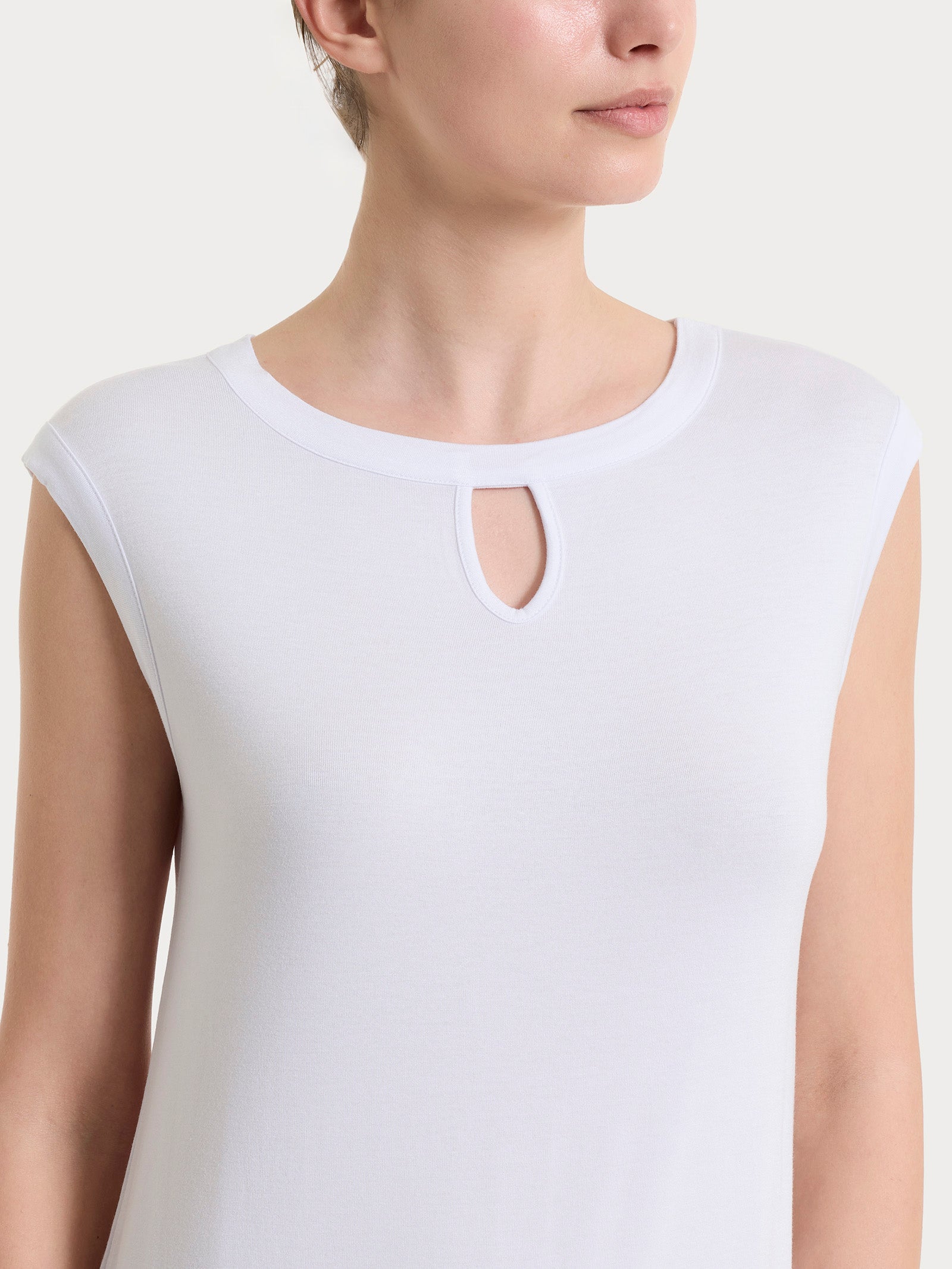 Ragno Beachwear Top Goccia Bianco viscosa