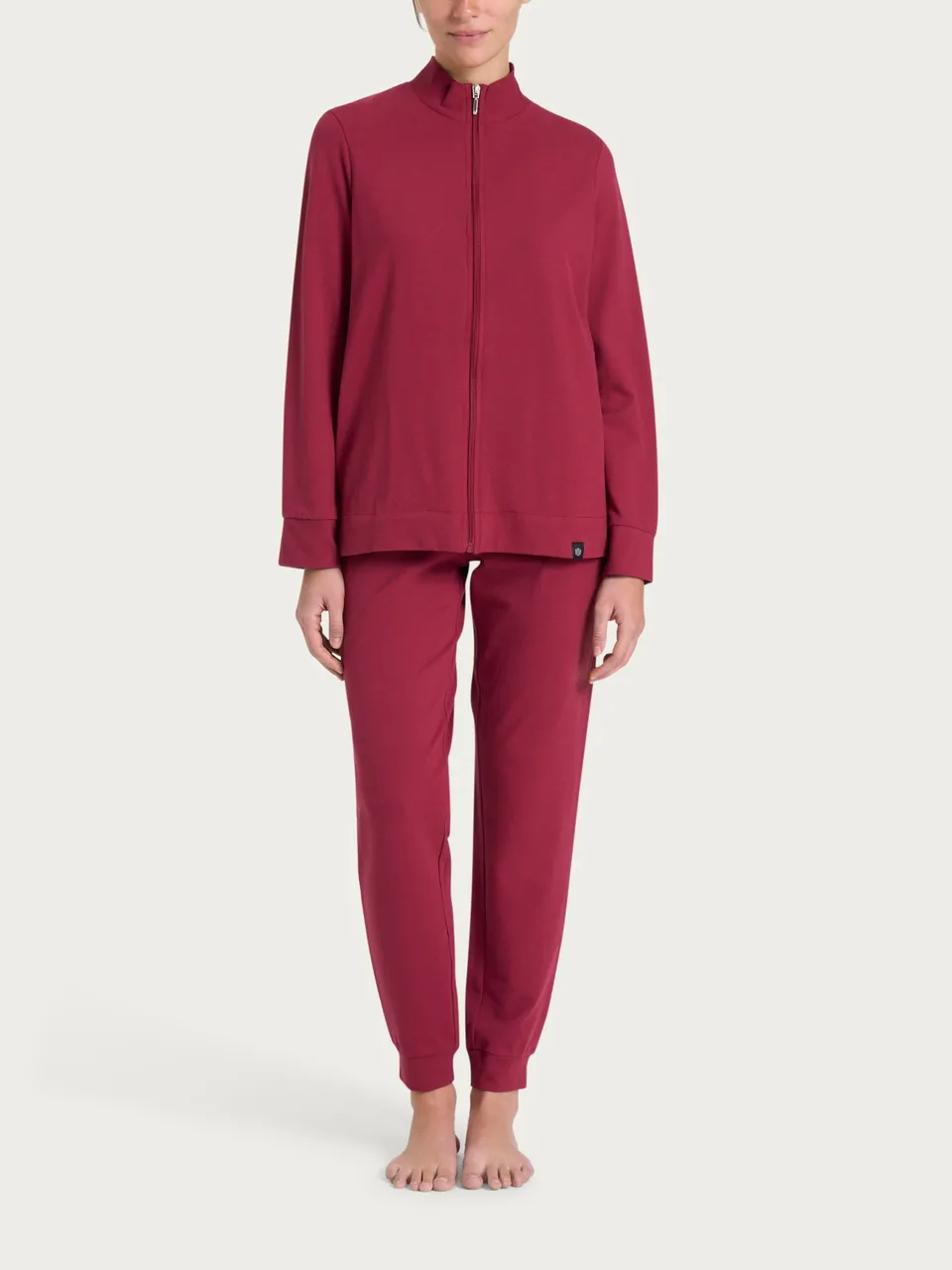 Ragno Eco Cotton Pigiama tuta tibetan red zip collo alto