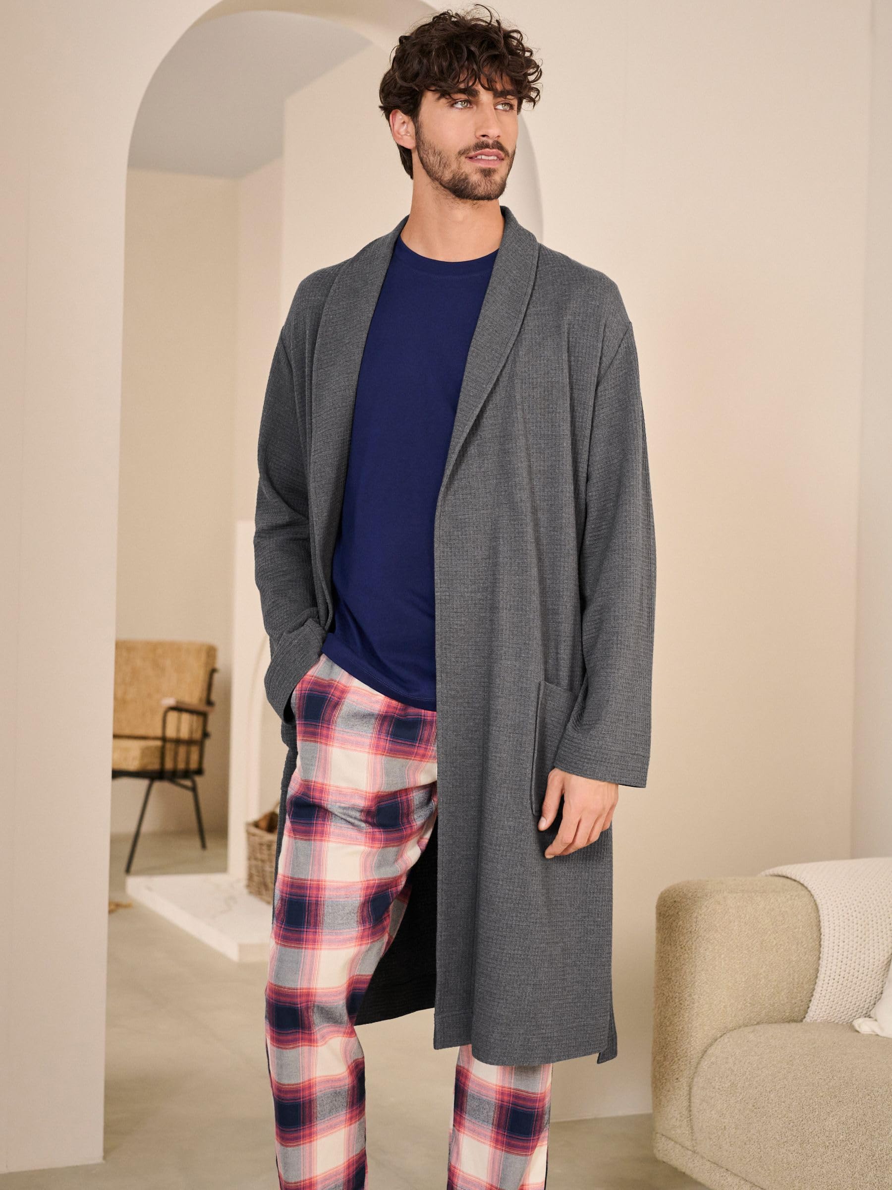 Next Vestaglia Uomo Nido d'Ape Taglia L Leggera