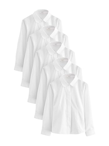 Next camicie scuola bambina maniche lunghe 5 pezzi 158 cotone