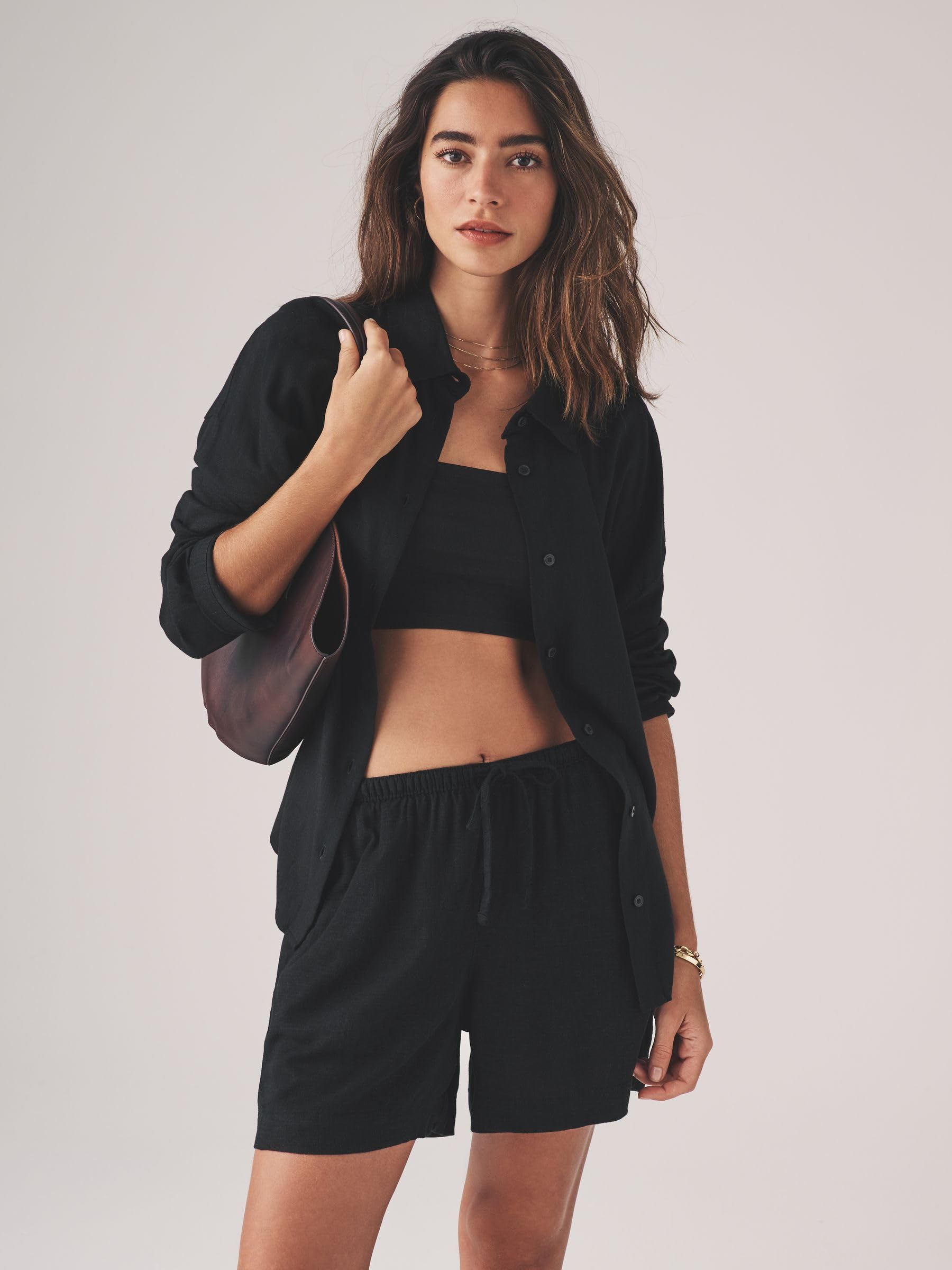 Geo Next The Set Lino Shorts Elastico 3 Pezzi Donna