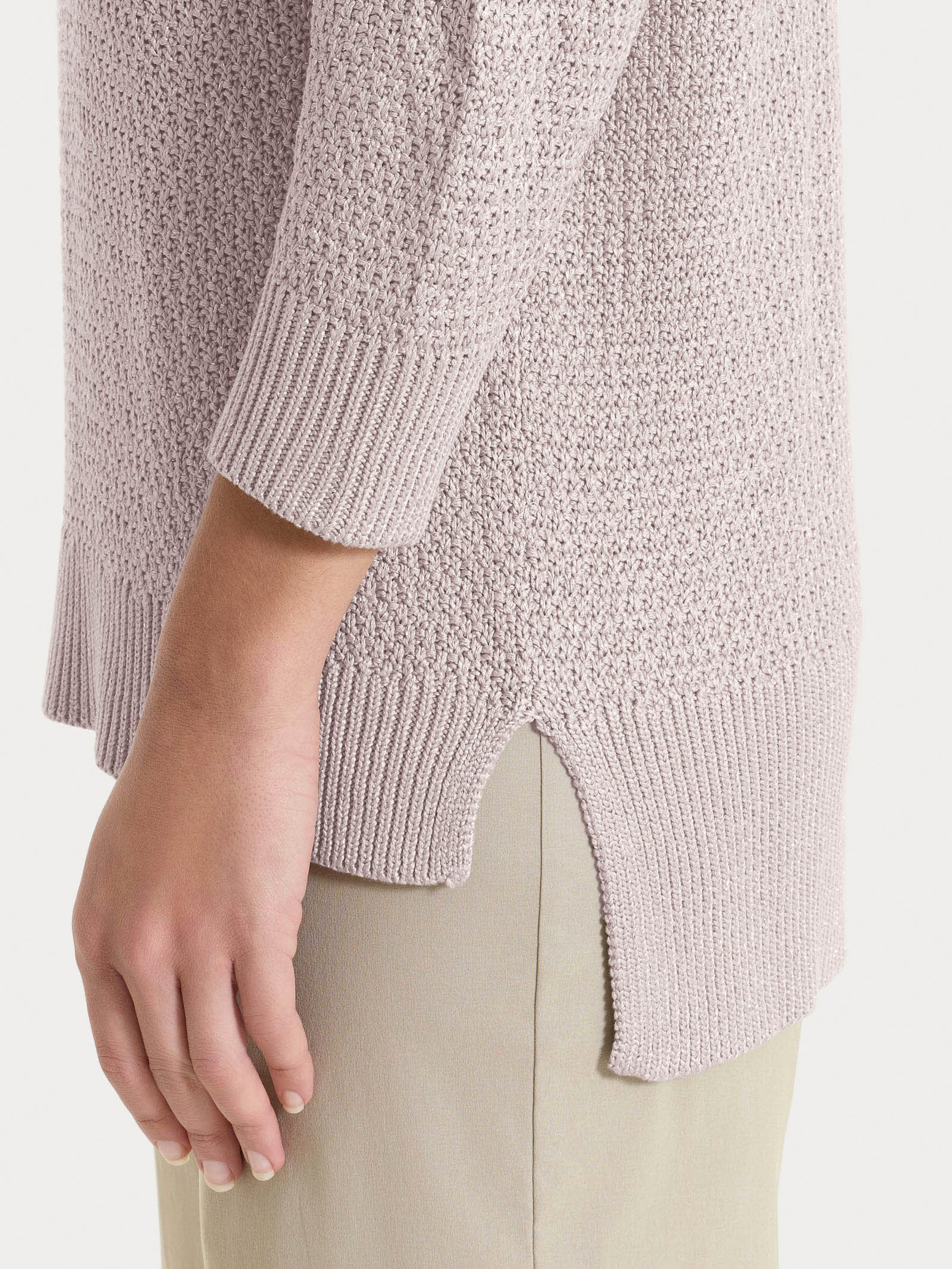 Ragno Lurex Maglia Scollo V Donna Rosa Sphinx