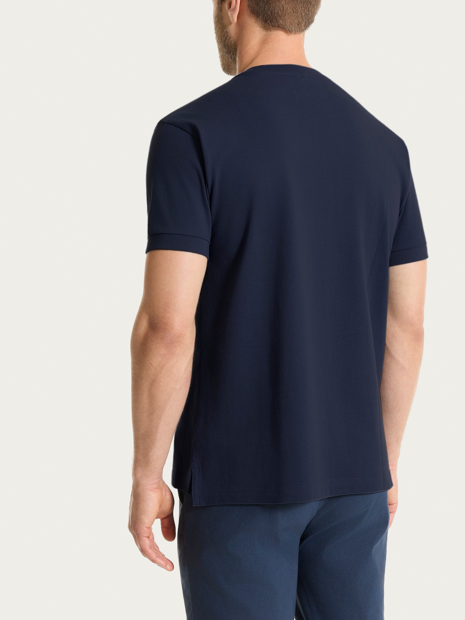 Ragno Eco Cotton Piquet Stretch t-shirt uomo blu Outer Space