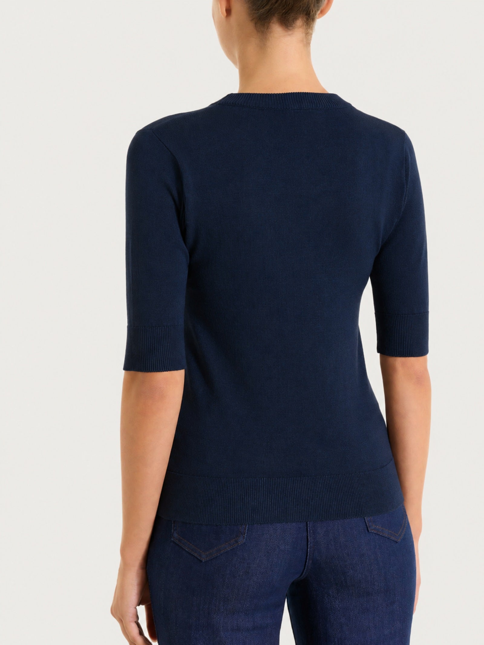 Ragno Four Seasons maglia girocollo manica corta blu Bleu