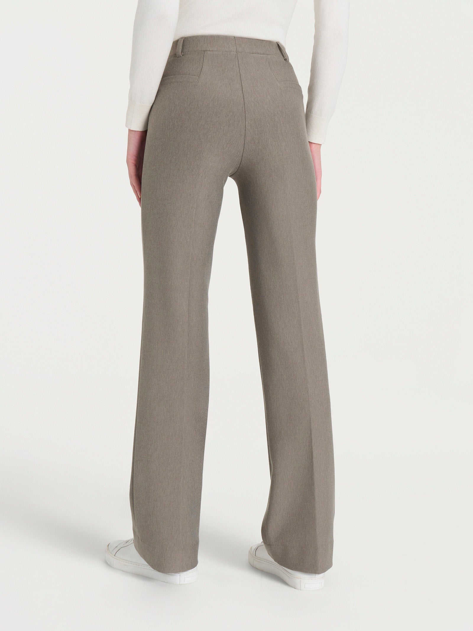 Ragno Compact Pantalone Ampio Wide Leg Grigio Glace