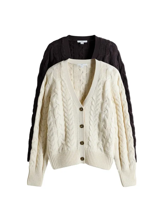 Geo Next The Set cardigan trecce scollo V 2 pezzi donna