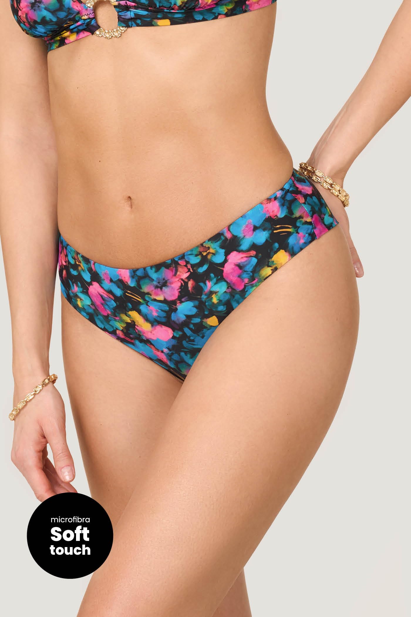 Goldenpoint Waterpop slip brasiliana fianco medio multicolor