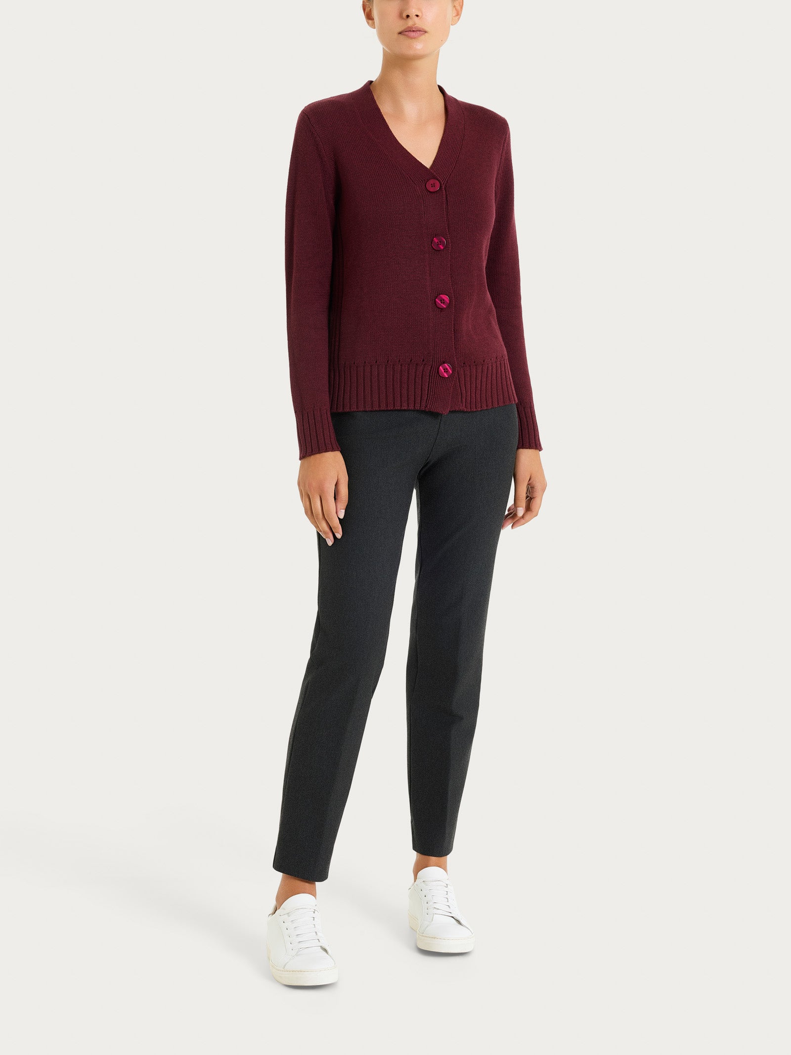Ragno Winter Cotton Cardigan Bottoni Fig Mel. cotone