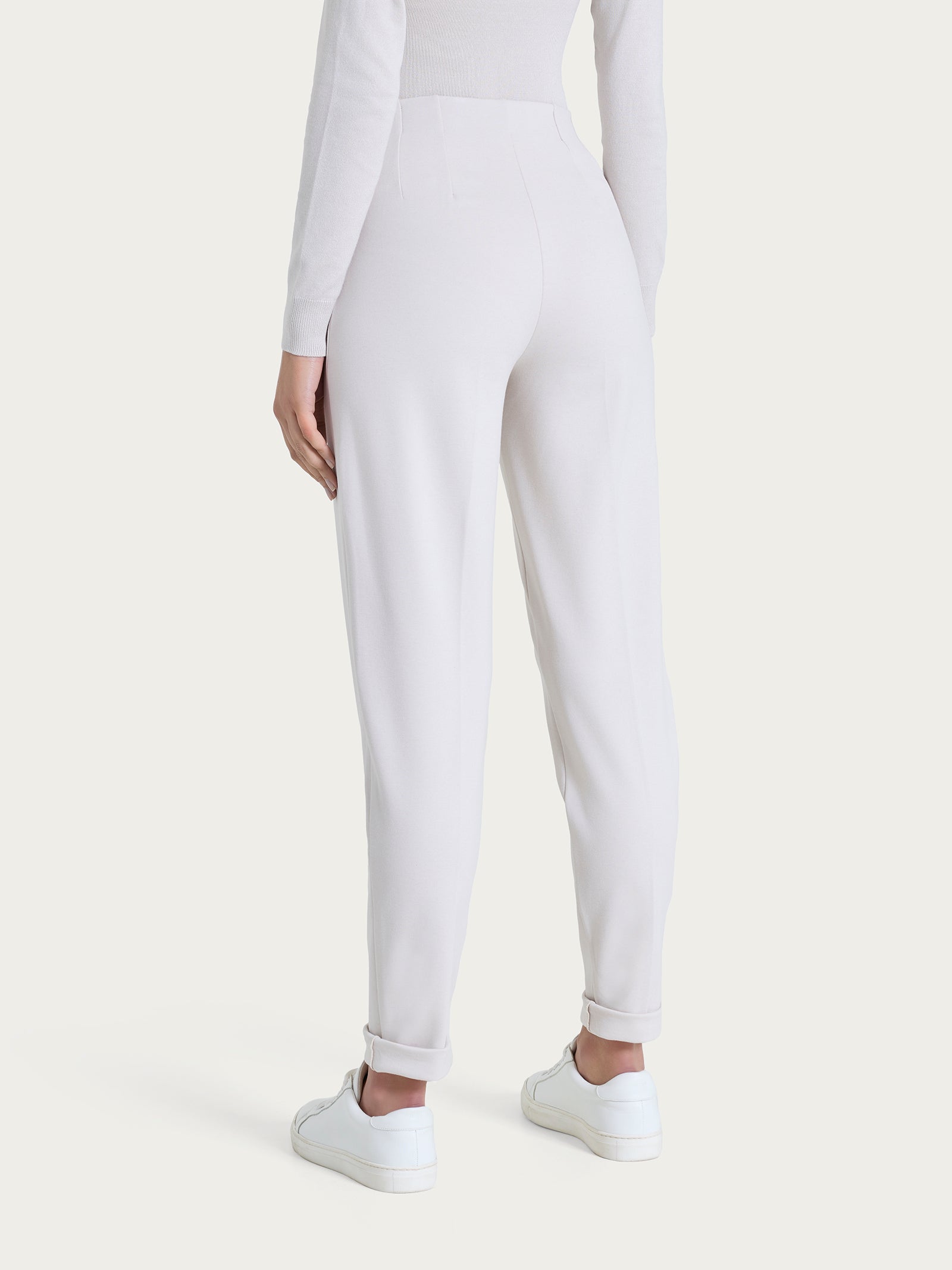 Ragno Cashmere Compact Pantalone Sigaretta Beige
