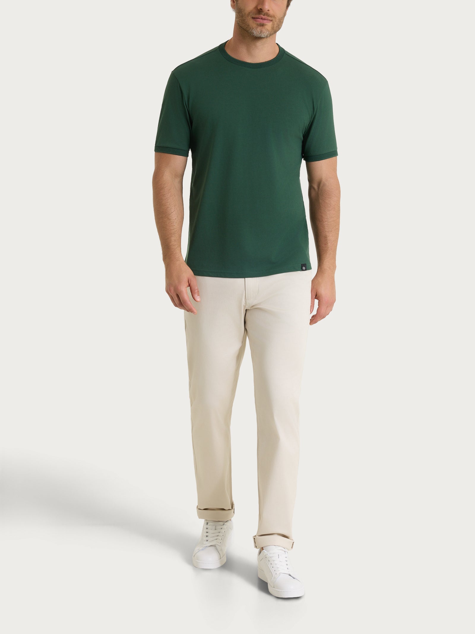 Ragno Four Seasons T-shirt girocollo Pineneedle puro cotone