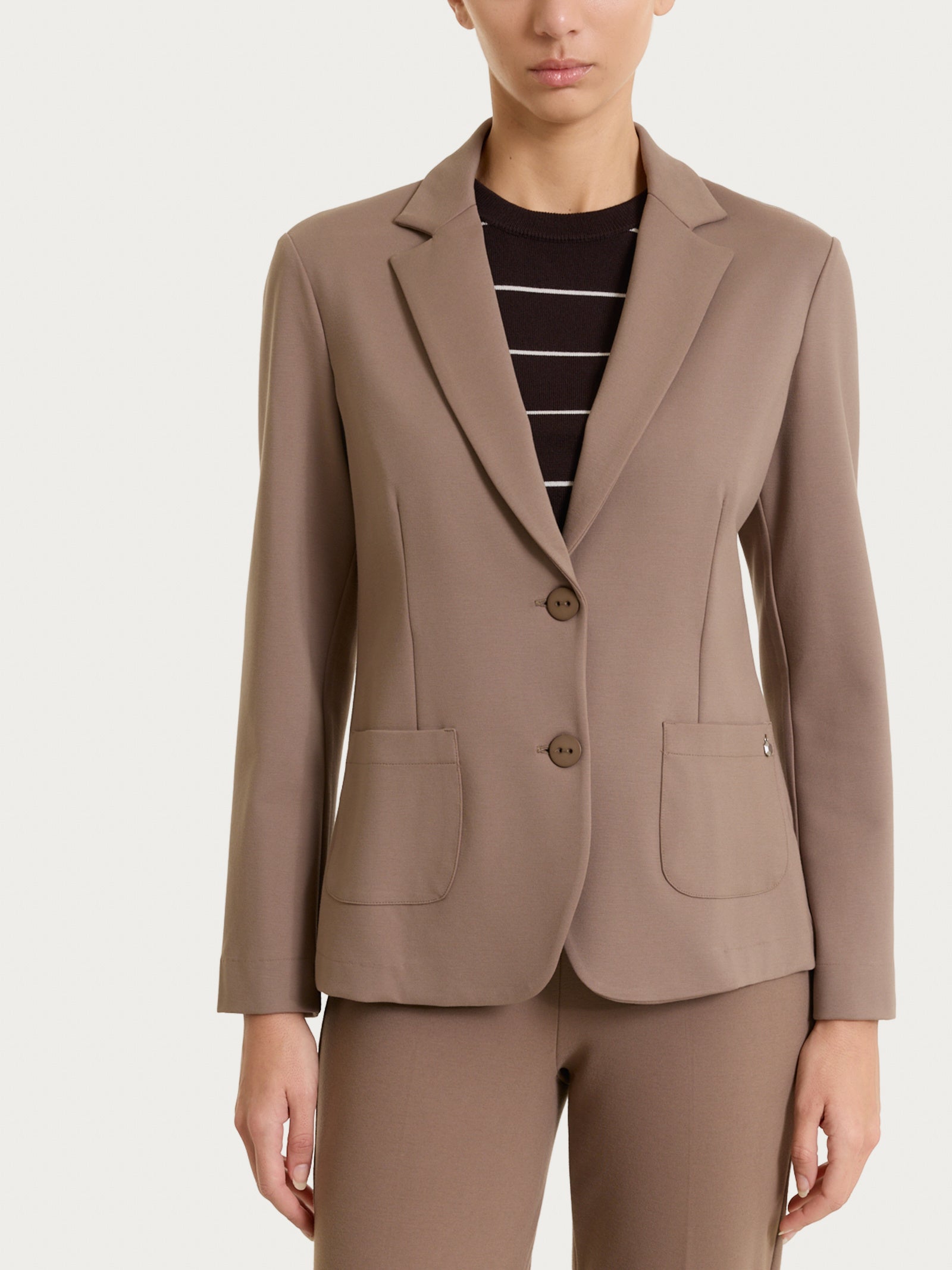 Ragno Cashmere Compact Blazer donna pine bark due bottoni