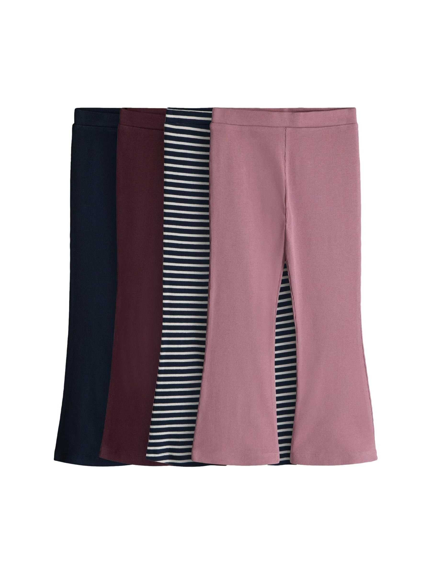 Next The Set leggings svasati cotone bambina 4 pezzi a coste