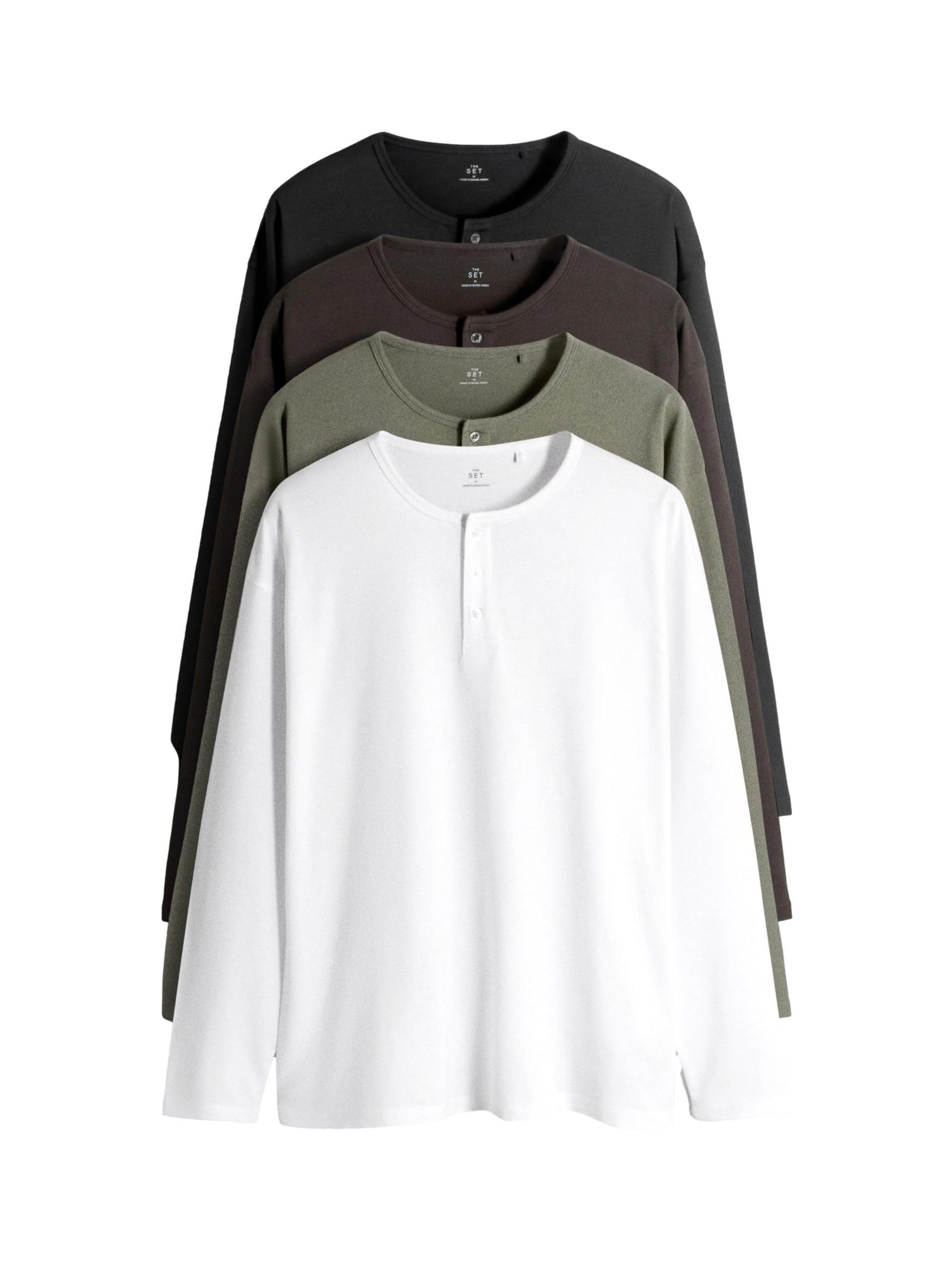 Geo Next The Set Serafino Maniche Lunghe Uomo 4 Pezzi Cotone