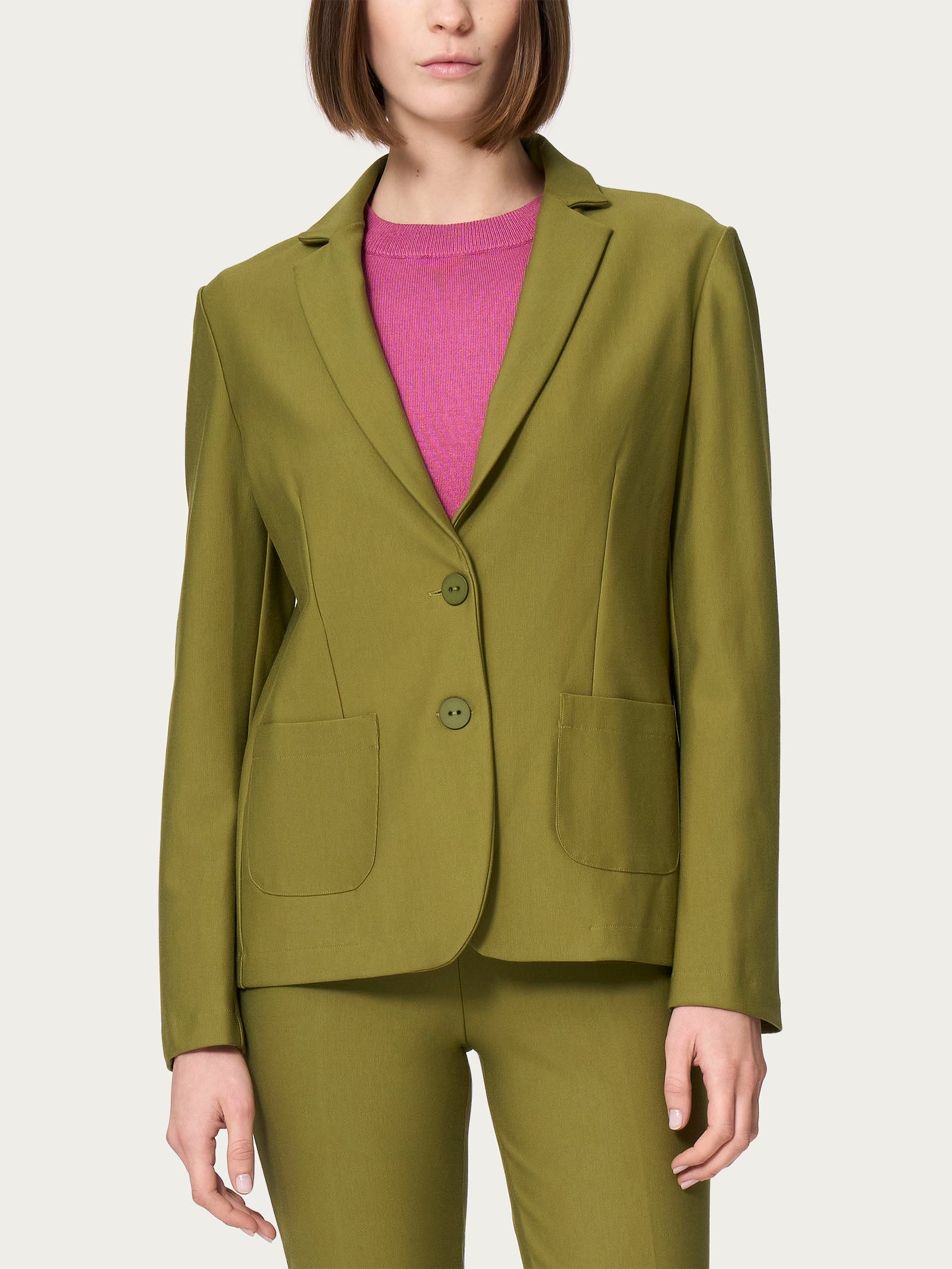 Ragno Compact Blazer Due Bottoni Sphagnum misto viscosa