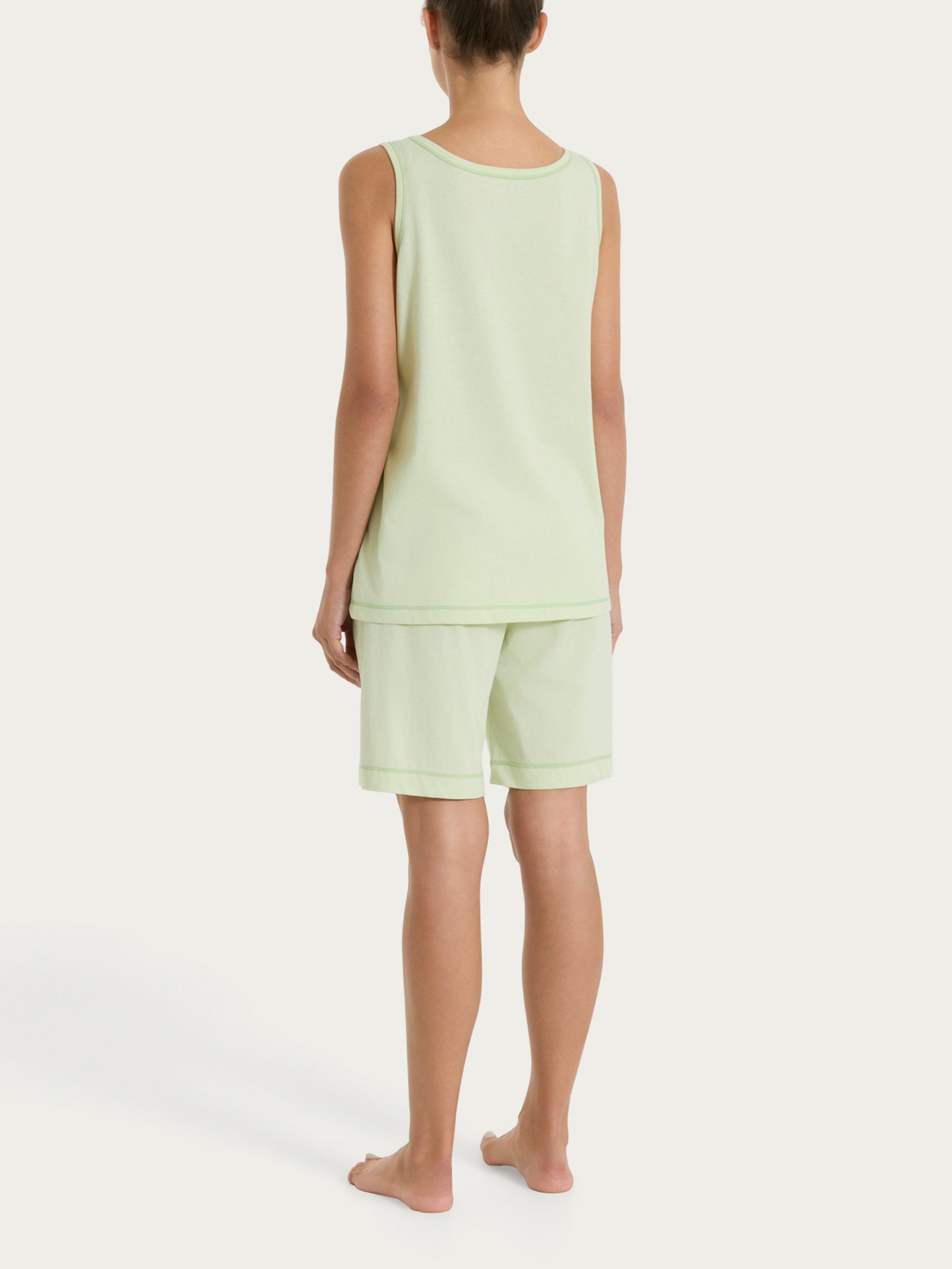 Ragno Jersey di Cotone pigiama corto smanicato white jade cotone