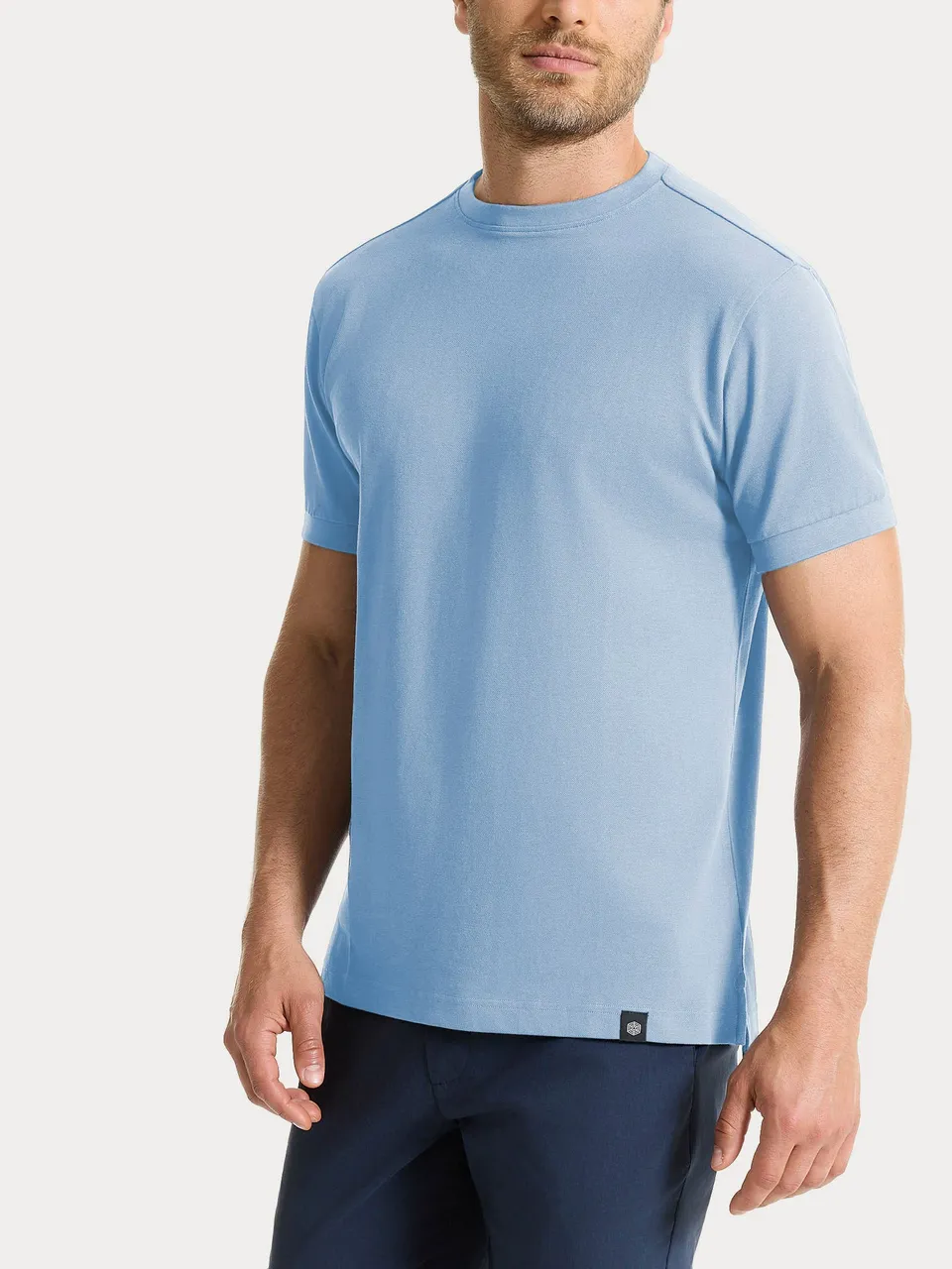Ragno Eco Cotton maglietta uomo dusty blue piquet