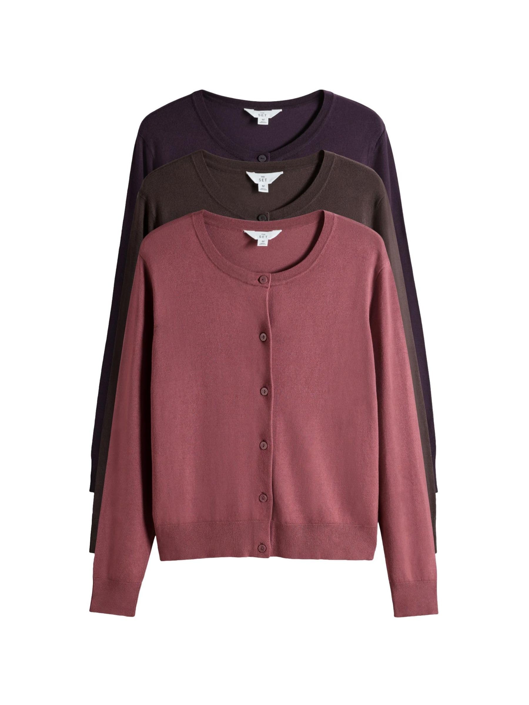 Geo Next The Set Cardigan Abbottonato Punto Fine Cardigan 4 Pezzi