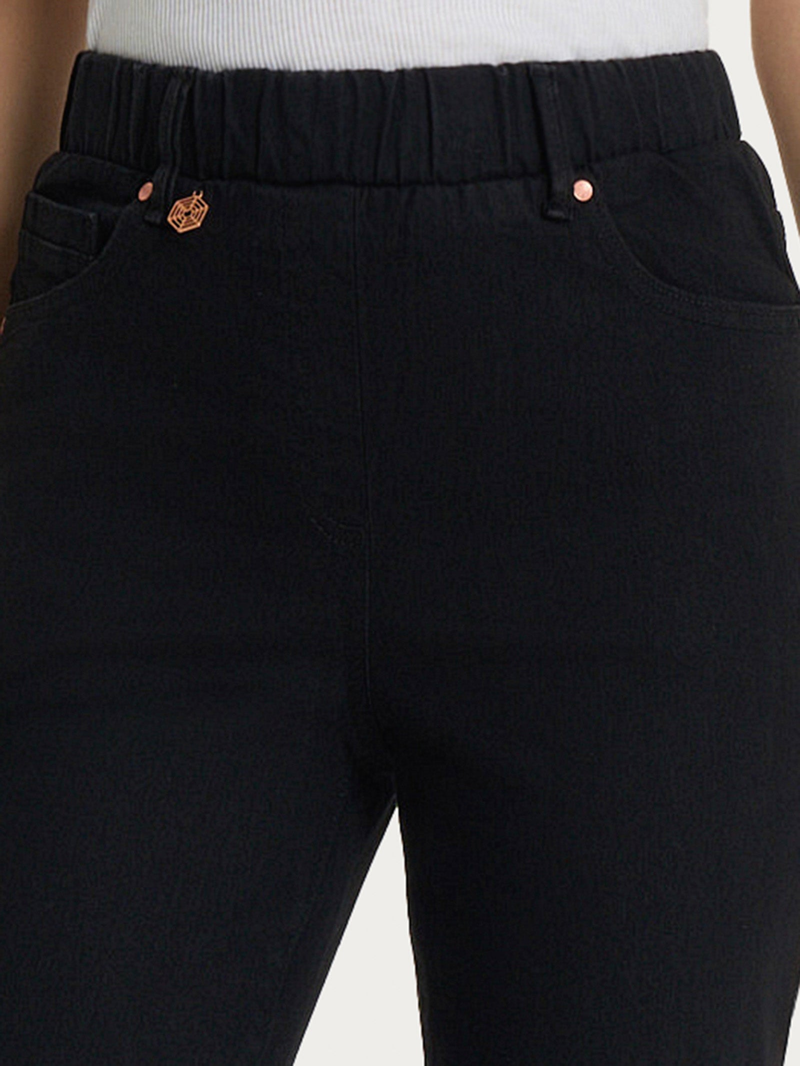 Ragno 4 Seasons Denim Jeans Flare Nero Cotone