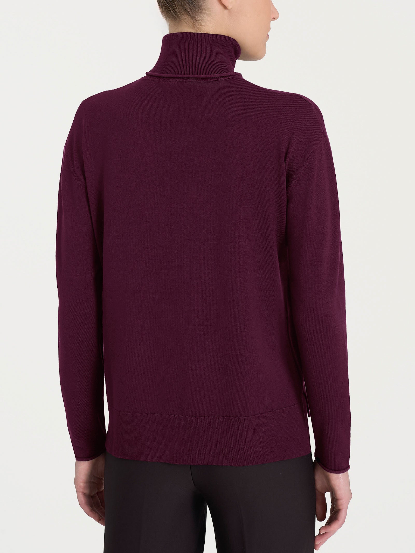 Ragno Four Seasons Maglia Dolcevita Asimmetrico viola