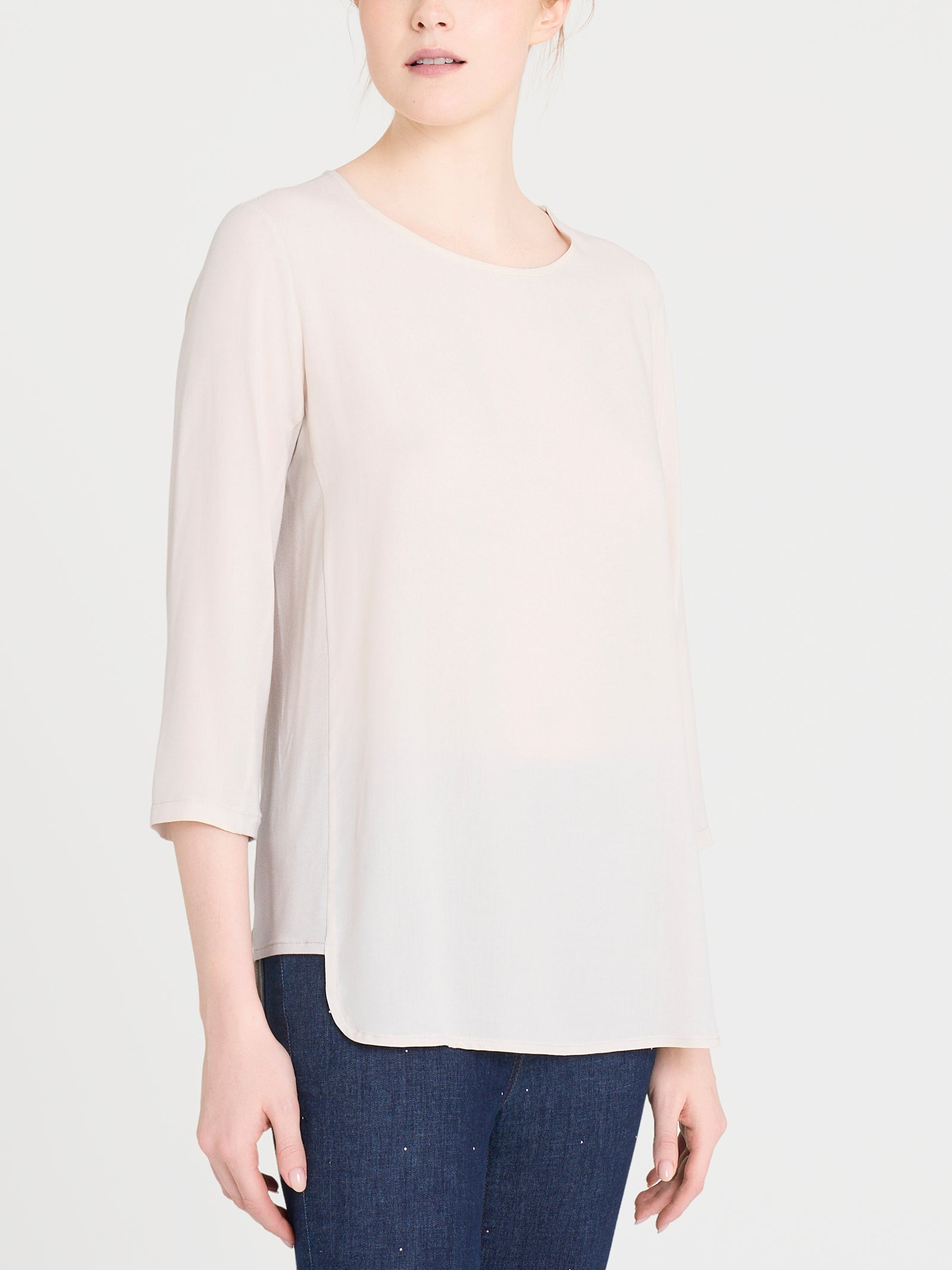 Ragno Viscosa Summer Maglia Girocollo Inserto Champignon