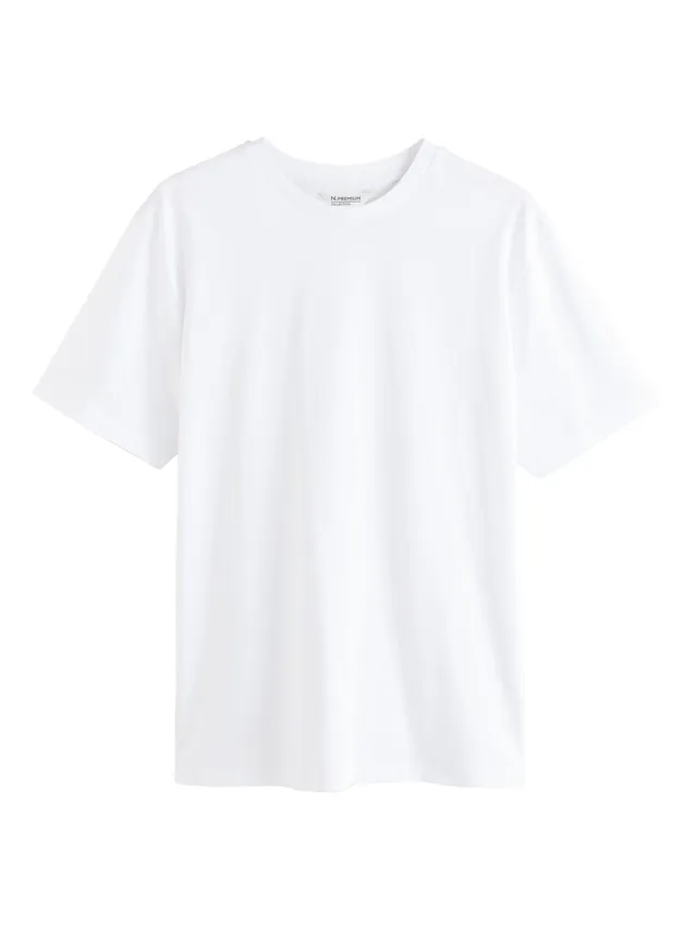 Next Signature T-Shirt Cotone Supima Uomo Bianca