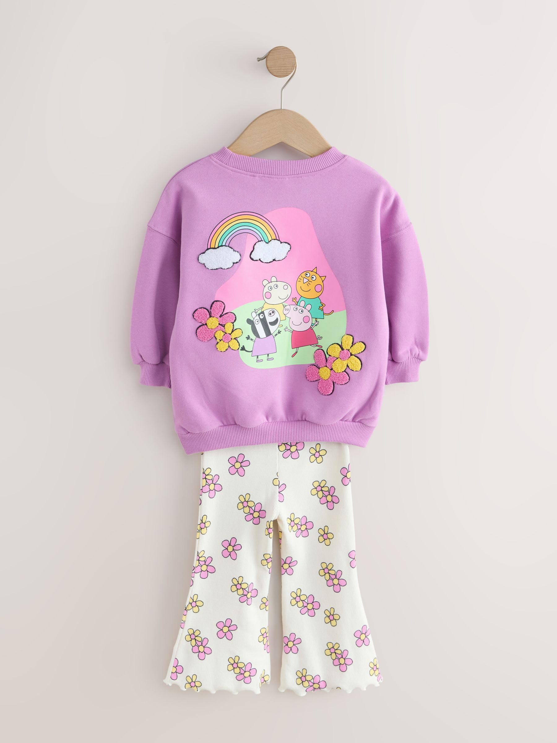 Next completo felpa leggings bambina 92-98 2 pezzi
