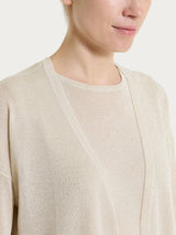Ragno Crêpe Lurex cardigan aperto Champignon luminoso