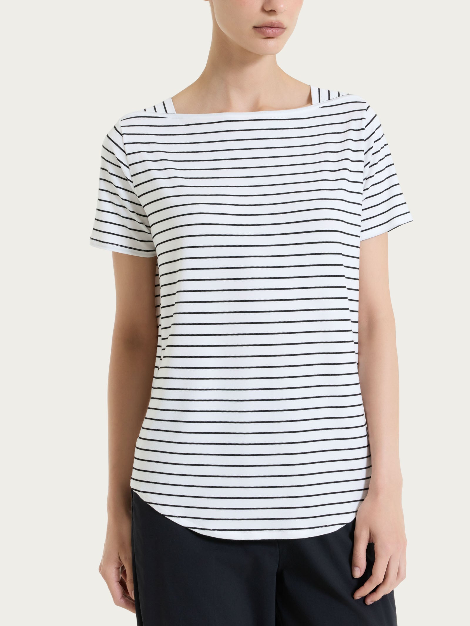 Ragno Summer Light maglietta righe Fant.Bianco barchetta