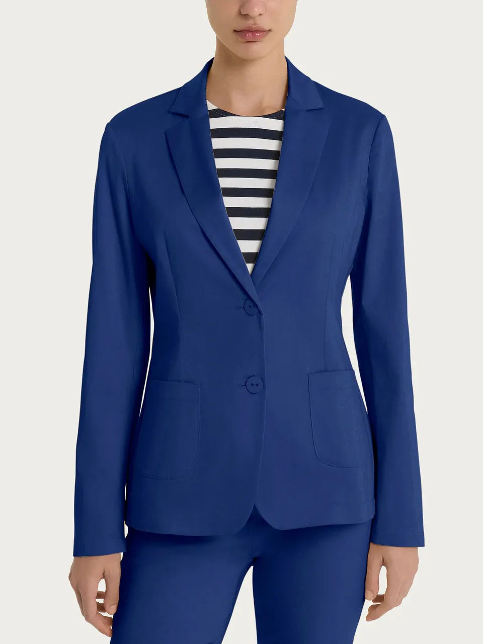Ragno Satin Power Blazer Due Bottoni Donna Blueberry