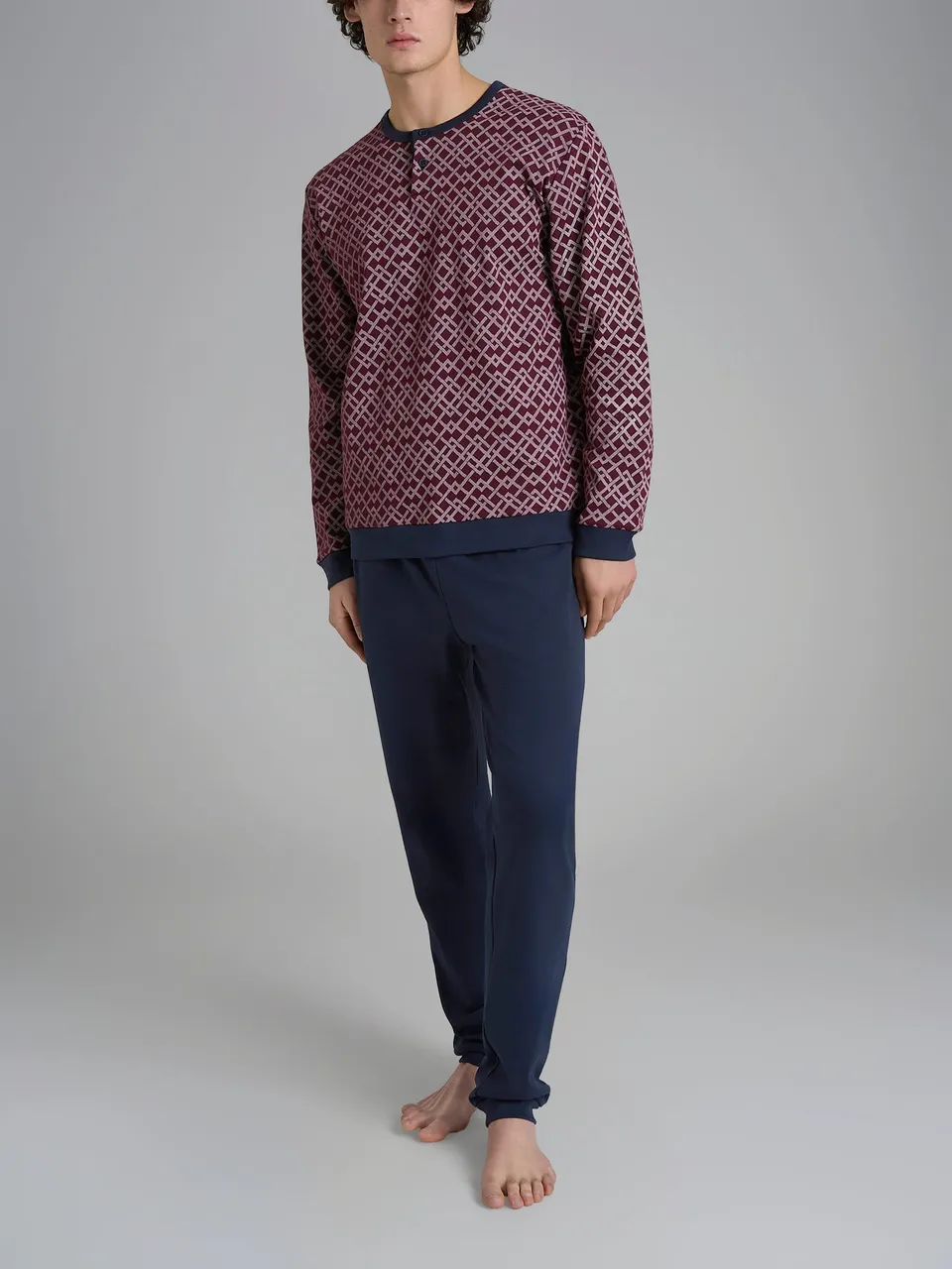 Ragno Pigiama Serafino Uomo Cotone Windsor Wine