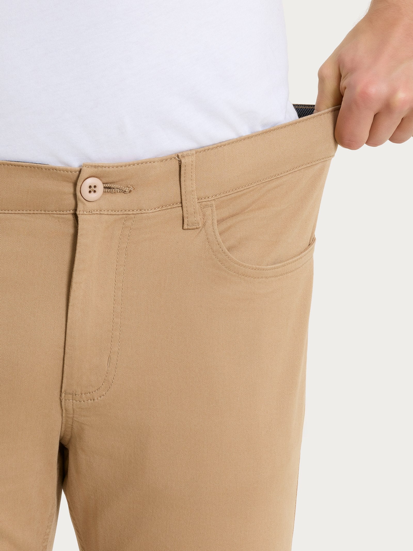 Ragno Twill Pantaloni 5 Tasche uomo tannin elasticizzato
