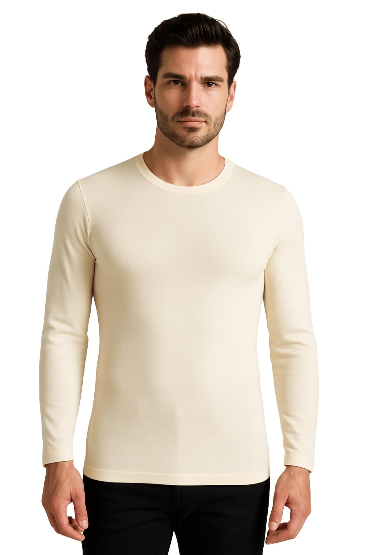 Lady C Maglia Intima Uomo Cotone e Lana Manica Lunga Termica
