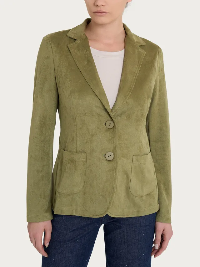Ragno Compact blazer 2 bottoni camoscio sfagno regular