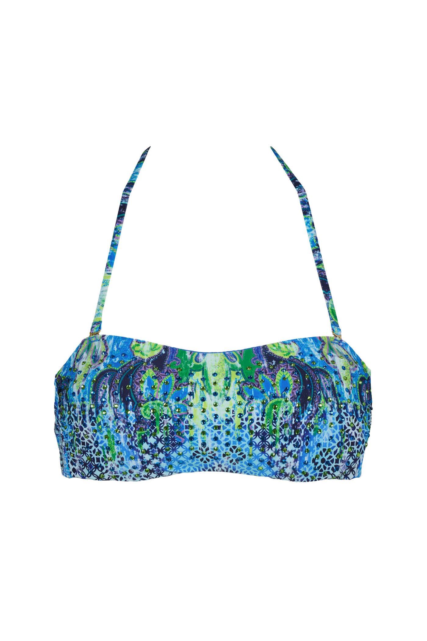 Goldenpoint Samba Fascia Push Up Top Bikini Mandala Multicolor
