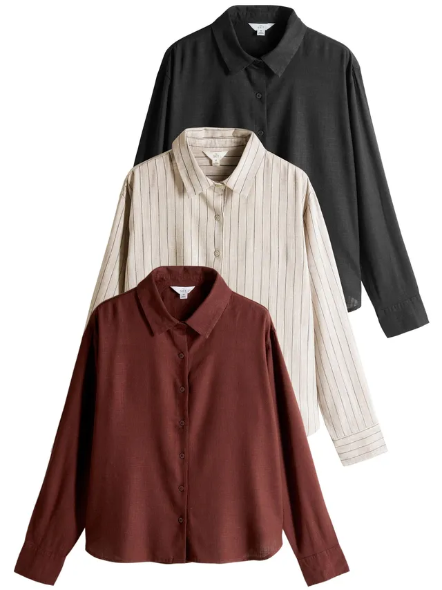Next The Set camicia manica lunga donna 3 pezzi lino
