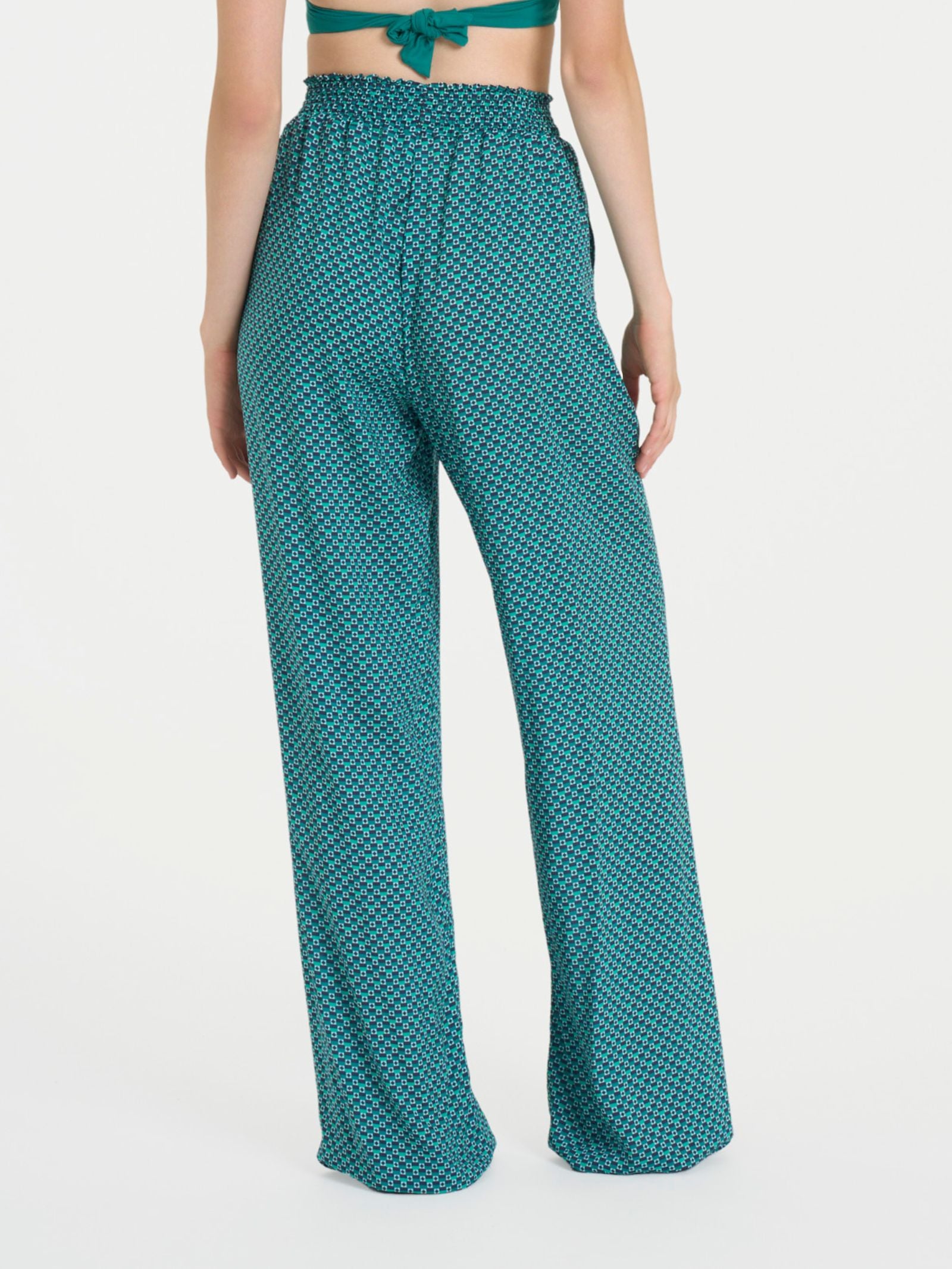 Ragno Beachwear The Wide Leg pantalone ampio fantasia Bayou
